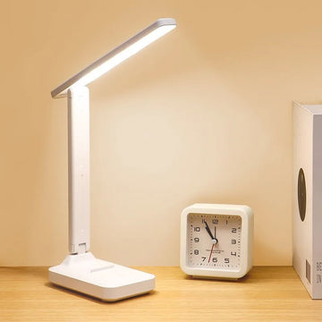 Multifunctional folding LED desk lamp, plug-in electric student study desk lamp, bedroom bedside lamp