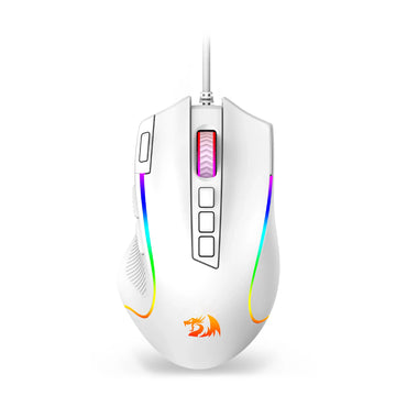 Redragon M612 Predator RGB Gaming Mouse 8000 DPI Wired Optical with 11 Programmable Buttons, White