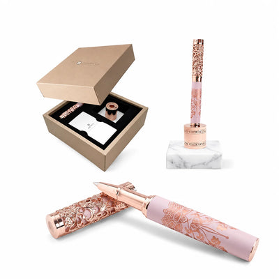 Luxury Rose Gold Engraved Pen Set for Students